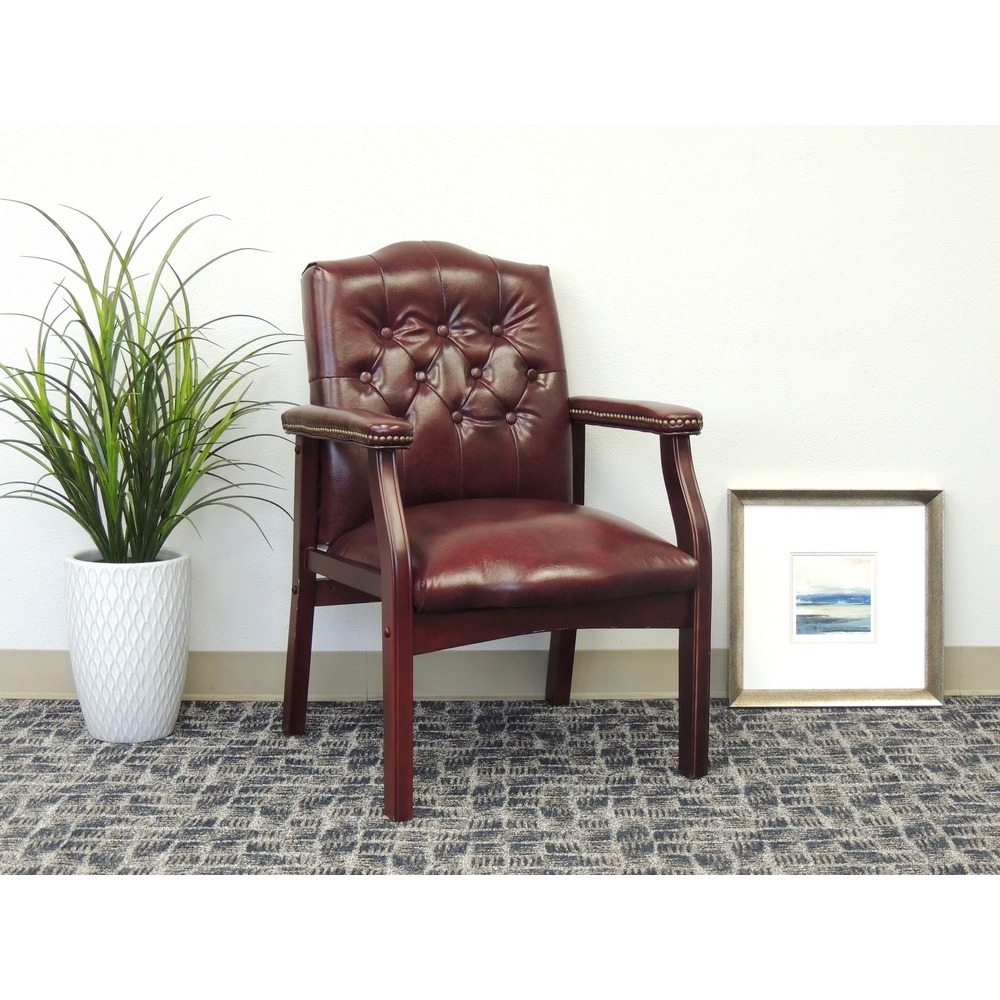 Vinyl guest on sale chair